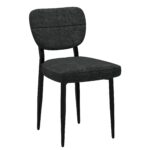 Zilo/Zeke 7pc Dining Set in Faux Marble and Black with Charcoal Chair 207-671LBK_090CH 207 671LBK 090CH 6
