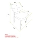Zilo/Zeke 7pc Dining Set in Faux Marble and Black with Charcoal Chair 207-671LBK_090CH 207 671LBK 090CH LDC