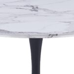 Zilo/Kash 5pc Dining Set in Faux Marble and Black with Beige Chair 207-671SBK_084BEG 207 671SBK 084BEG 2