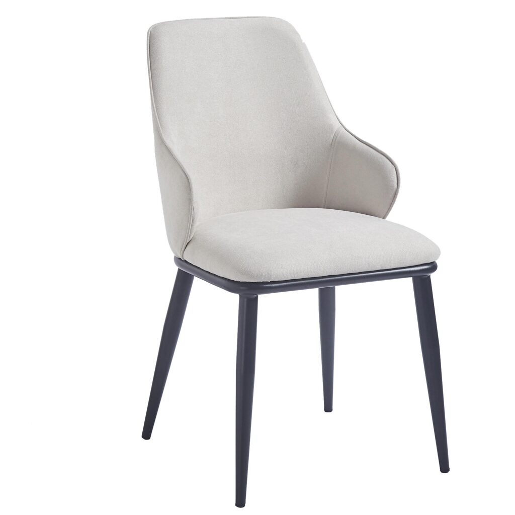 Zilo/Kash 5pc Dining Set in Faux Marble and Black with Beige Chair - Image 7