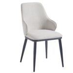 Zilo/Kash 5pc Dining Set in Faux Marble and Black with Beige Chair 207-671SBK_084BEG 207 671SBK 084BEG 6