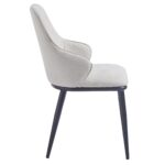 Zilo/Kash 5pc Dining Set in Faux Marble and Black with Beige Chair 207-671SBK_084BEG 207 671SBK 084BEG 8