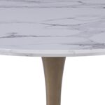 Zilo/Olis 3pc Dining Set in Faux Marble and Gold with Beige Chair 207-671SGD_085PUBG 207 671SGD 085PUBG 2