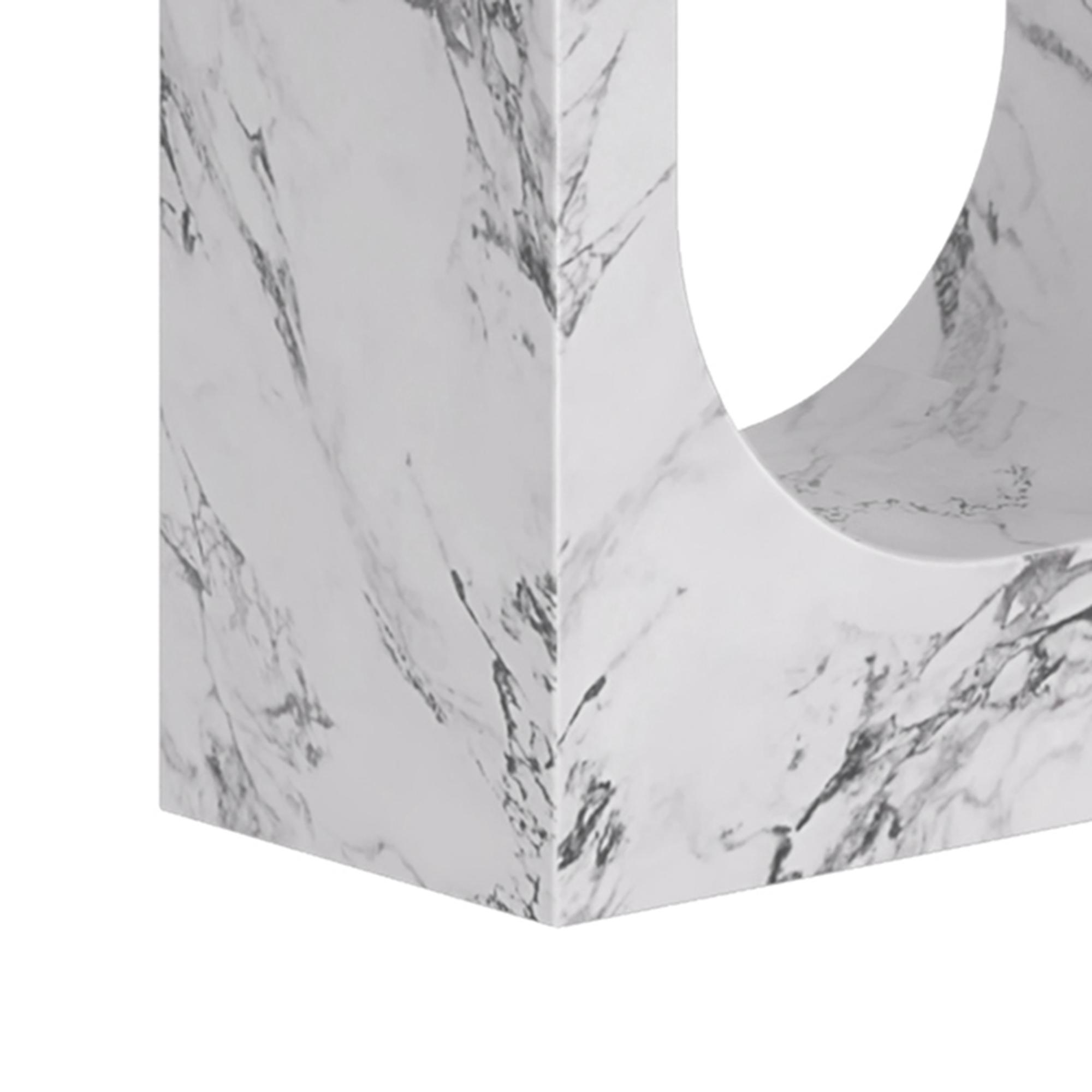 Aurelia/Mateo 7pc Dining Set - Bulgari White Table with Black Chair 6 Aurelia/Mateo 7pc Dining Set - Bulgari White Table with Black Chair - Image 6