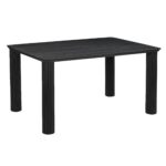 Sangra/Kash 7pc Dining Set - Black Table with Saddle Chair 207-751BLKSM_084SD 207 751BLKSM 084SD 1