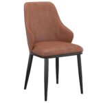 Sangra/Kash 7pc Dining Set - Black Table with Saddle Chair 207-751BLKSM_084SD 207 751BLKSM 084SD 6