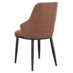Sangra/Kash 7pc Dining Set - Black Table with Saddle Chair 207-751BLKSM_084SD 207 751BLKSM 084SD 7