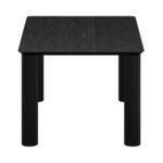 Sangra/Kazan 6pc Dining Set - Black Table and Bench with Dark Beige Chair 207-751BLKSM_904DKB 207 751BLKSM 904DKB 3