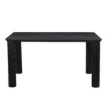 Sangra/Kazan 6pc Dining Set - Black Table and Bench with Dark Beige Chair 207-751BLKSM_904DKB 207 751BLKSM 904DKB 4