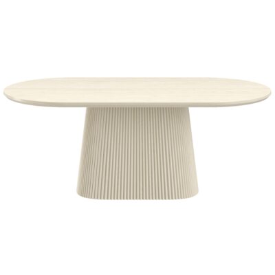 Tovas/Caspian 7pc Dining Set - Ivory Oval Table with Sand Chair 15 Tovas/Caspian 7pc Dining Set - Ivory Oval Table with Sand Chair 207-782IVLG_664SND 207 782IVLG 664SND 3