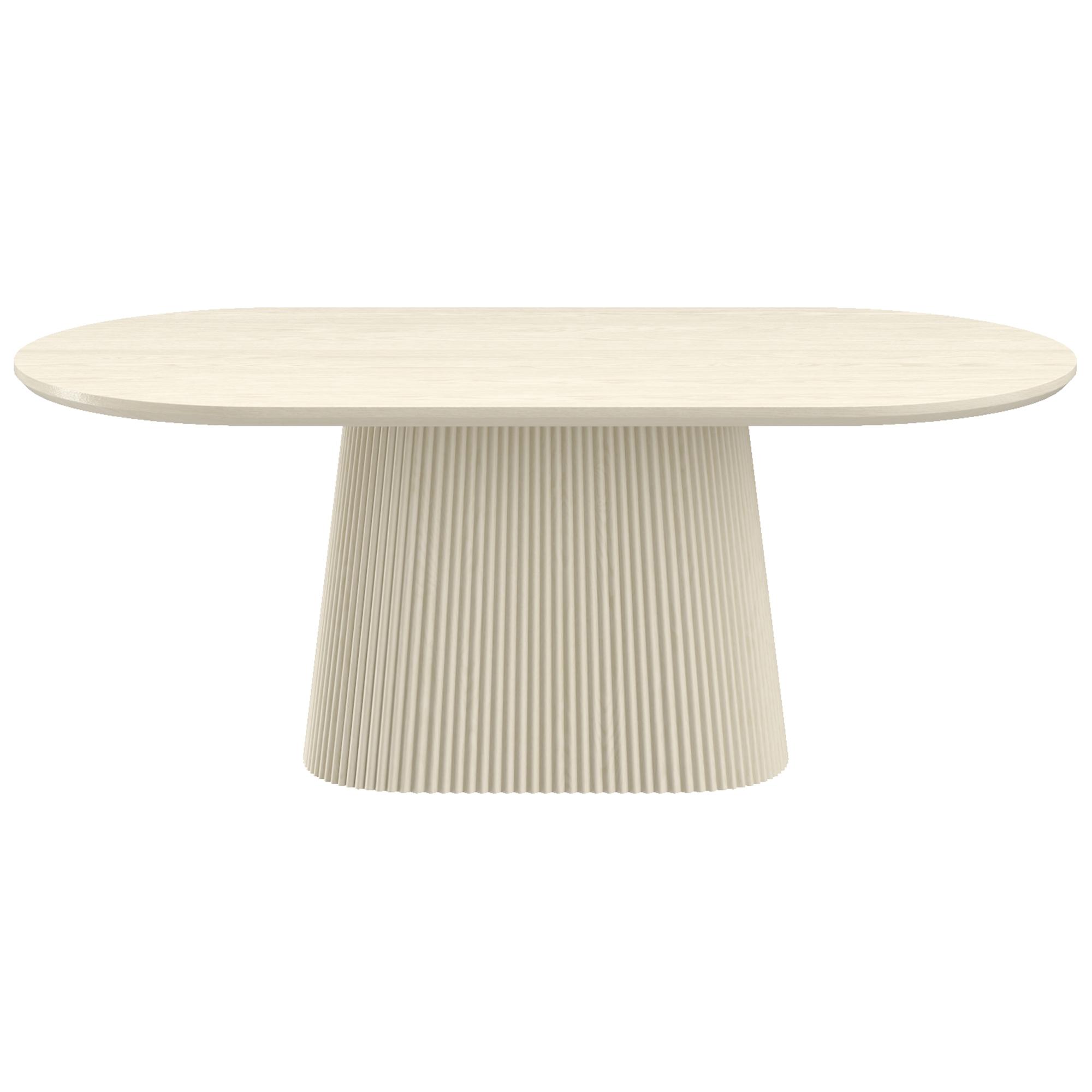 Tovas/Caspian 7pc Dining Set - Ivory Oval Table with Sand Chair 4 Tovas/Caspian 7pc Dining Set - Ivory Oval Table with Sand Chair - Image 4