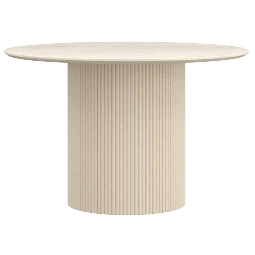 Tovas/Amara 5pc Dining Set - Ivory Table with Beige Chair - Image 4