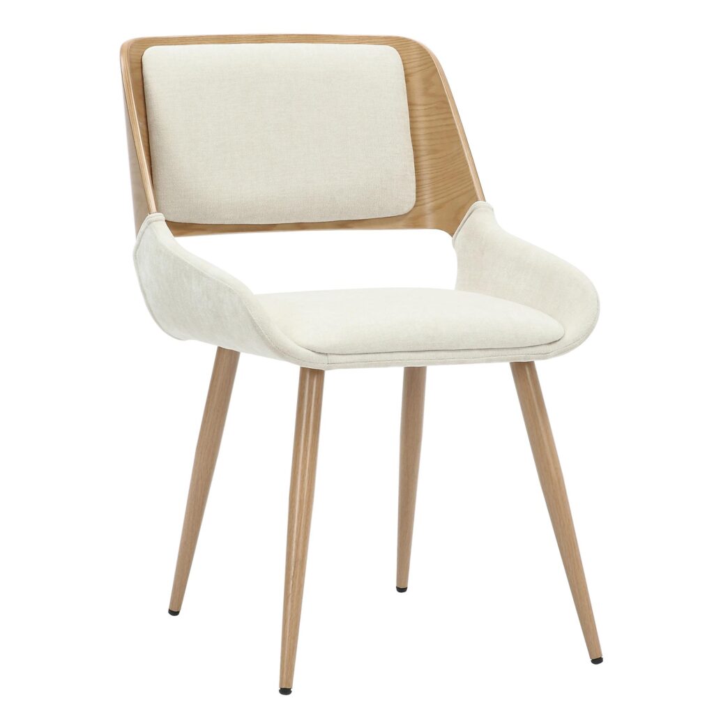 Tovas/Hudson 5pc Dining Set - Natural Table with Beige Chair - Image 7