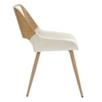 Tovas/Hudson 5pc Dining Set - Natural Table with Beige Chair 207-782NAT_582BG 207 782NAT 582BG 8