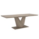Eclipse/ Caprese 7pc Dining Set - Washed Oak Table with Beige Chair 207-860OK_269BEG 207 860OK 269BEG 1