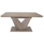 Eclipse/ Caprese 7pc Dining Set - Washed Oak Table with Beige Chair 207-860OK_269BEG 207 860OK 269BEG 2