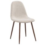 Conrad/Lyna 5pc Dining Set in Walnut with Beige Chair 207-863WAL_250BG 207 863WAL 250BG 6