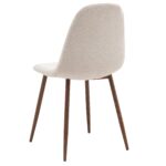 Conrad/Lyna 5pc Dining Set in Walnut with Beige Chair 207-863WAL_250BG 207 863WAL 250BG 7