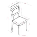Conrad 5pc Dining Set in Walnut 207-863WAL_5PC 207 863WAL 5PC LDC