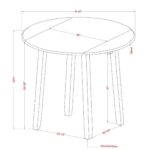 Conrad 5pc Dining Set in Walnut 207-863WAL_5PC 207 863WAL 5PC LDT