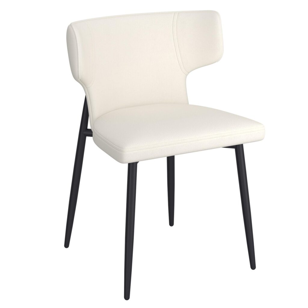 Leon/Olis 5pc Dining Set in Black Table with Beige Chair - Image 7