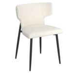 Leon/Olis 5pc Dining Set in Black Table with Beige Chair 207-893BLK_085PUBG 207 893BLK 085PUBG 6