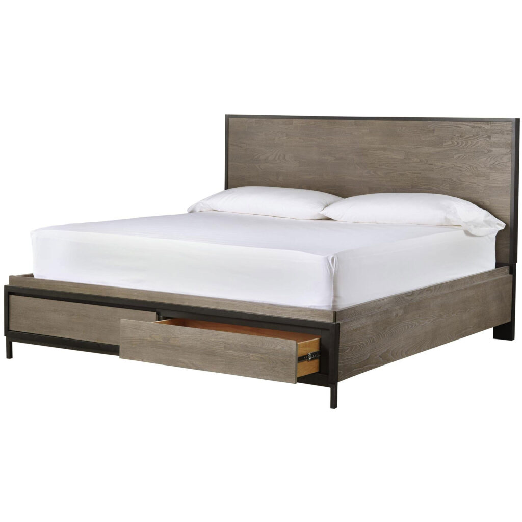 Curated Spencer Queen Storage Bed 219A210SB 219A220SB open angle S M