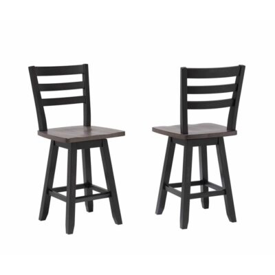 Artega Counter Stool - Set of 2 - Oak/Dark Grey 22315-24-OB