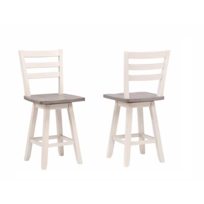 Artega Counter Stool - Set of 2 - Grey/White