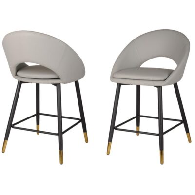 Mila Counter Stool - Set of 2 - Grey