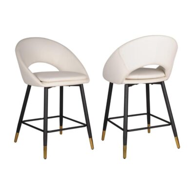 Mila Counter Stool - Set of 2 - White