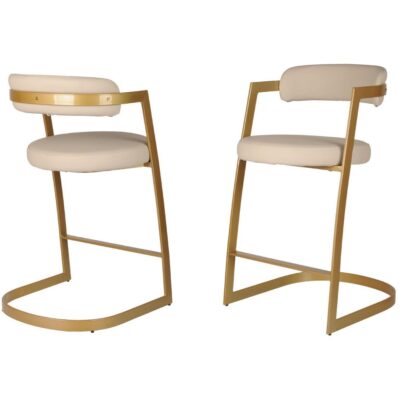 Layla Counter Stool - Set of 2 - Gold 24501