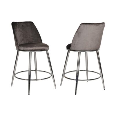 Nova Counter Stool - Set of 2 - Grey