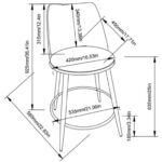 Nova Counter Stool - Set of 2 - Grey 24512 24512 8