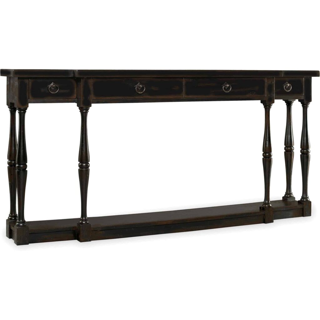 Sanctuary Four-Drawer Thin Console - Ebony 3005-85001 3005 85001 silo