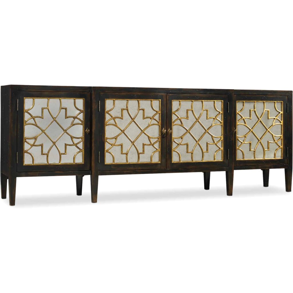 Sanctuary Four Door Mirrored Console Sideboard HKR8347 3005 85005