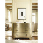 Sanctuary Three-Drawer Shaped Front Gold Chest 3008-85004 3008 85004