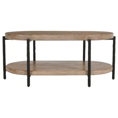 Johar Oval Coffee Table in Natural and Black 301-068NAT 301 068NAT 2