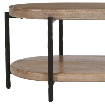 Johar Oval Coffee Table in Natural and Black 301-068NAT 301 068NAT 3