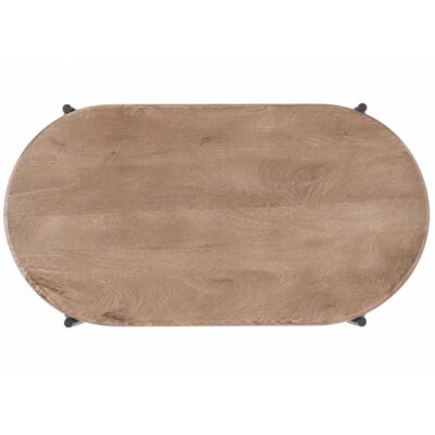 Johar Oval Coffee Table in Natural and Black 301-068NAT 301 068NAT 4