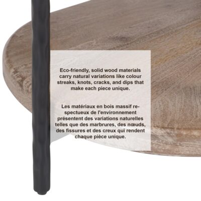 Johar Oval Coffee Table in Natural and Black 301-068NAT 301 068NAT 6