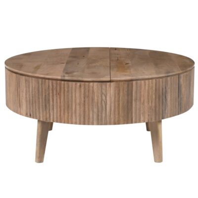 Balark Round Lift-Top Coffee Table in Natural