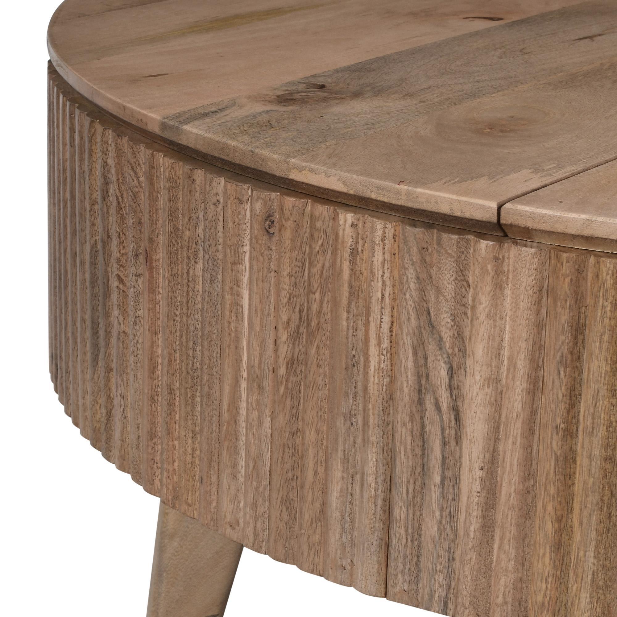 Balark Round Lift-Top Coffee Table in Natural 6 Balark Round Lift-Top Coffee Table in Natural - Image 6