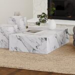 Artemis Contract Grade Rectangular Coffee Table in Bulgari White 301-079BWT 301 079BWT 1