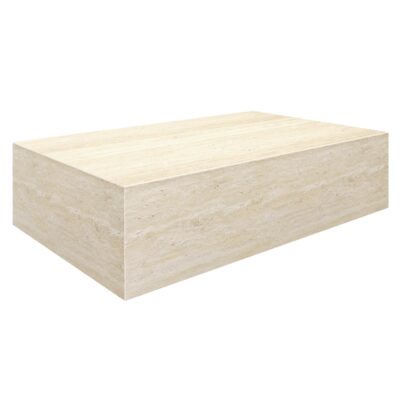 Artemis Contract Grade Rectangular Coffee Table in Travertine