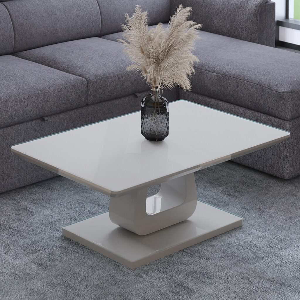 Corvus Rectangular Coffee Table in Warm Grey - Image 2