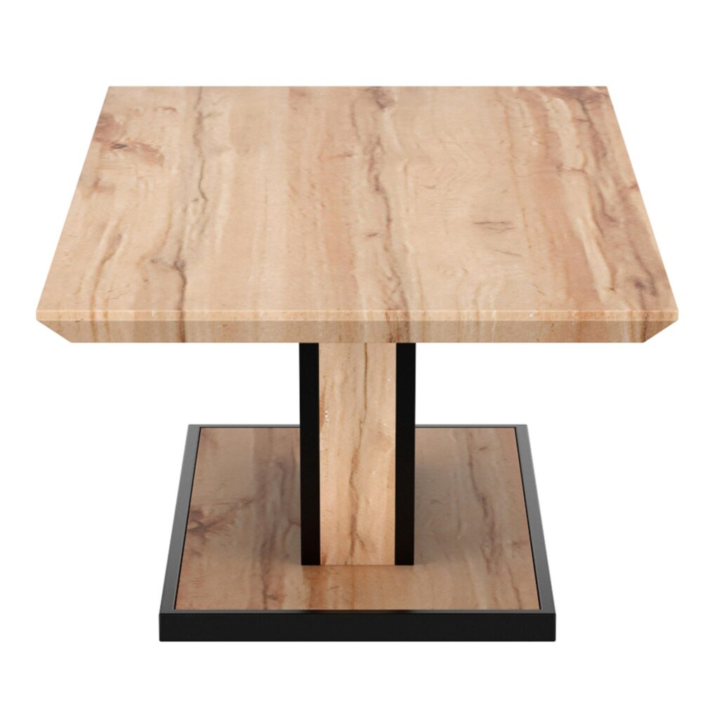 Forna Rectangular Coffee Table in Natural and Black - Image 4