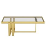 Paxton Rectangular Coffee Table in Brushed Gold 301-167GL 301 167GL 4