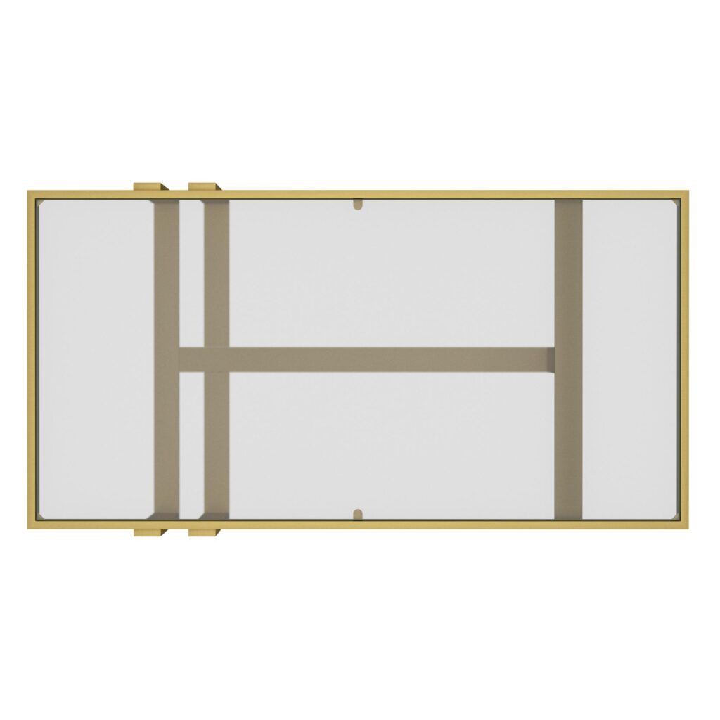 Paxton Rectangular Coffee Table in Brushed Gold - Image 7