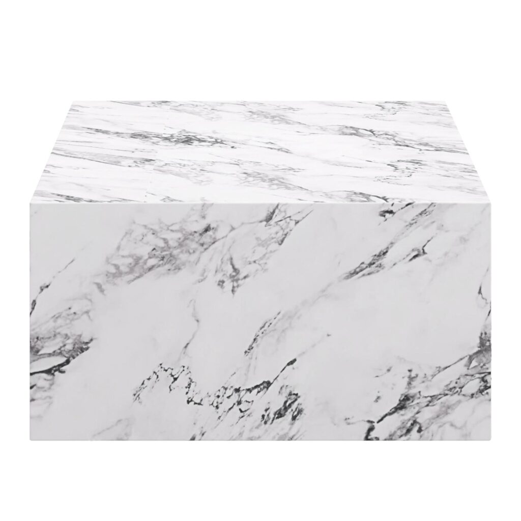 Atticus Contract Grade Rectangular Coffee Table in Bulgari White - Image 4